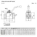HYDRAULIC 2 WAYS BALL VALVE 1/4"