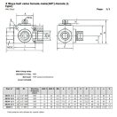 HYDRAULIC 3 WAYS BALL VALVE 3/2 3/4"