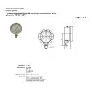 HYDRAULIC PRESSURE GAUGE DN100 0-250 BAR VERTICAL CONNECTION