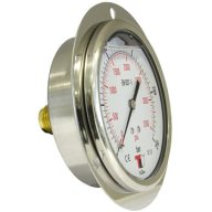 HYDRAULIC PRESSURE GAUGE DN100 0-600 BAR REAR CONNECTION