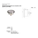 HYDRAULIC PRESSURE GAUGE 0-60 BAR REAR CONNECTION
