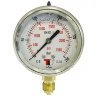HYDRAULIC PRESSURE GAUGE 0-60 BAR VERTICAL CONNECTION