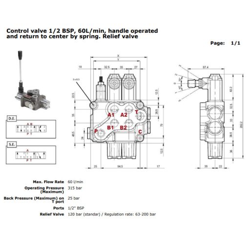 CONTROL VALVE YFM55/5 1/2" DDDDD